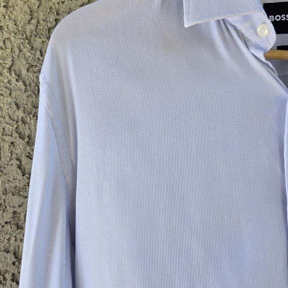 Boss Hugo Boss Slim Fit Performance Light Blue Dress Shirt - Picture 3 of 13